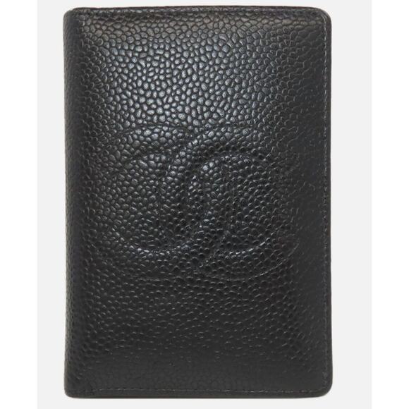 CHANEL Card Case COCO Mark Grained Calfskin Skin PRISTINE - Picture 1 of 16